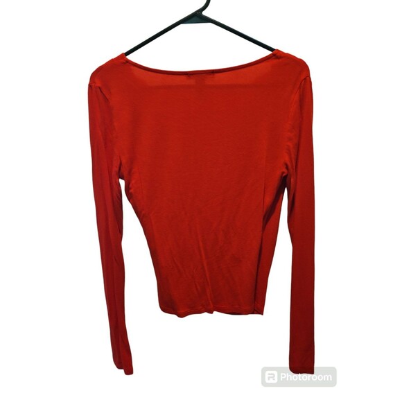 FOREVER 21 WRAP RED TOP SZ L - Picture 2 of 3